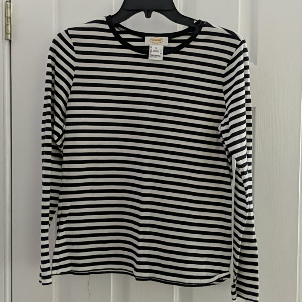 Talbot's striped classic long sleeved shirt